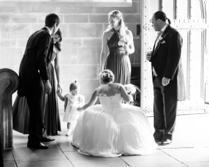 Wedding photo of bride at lancing college sussex